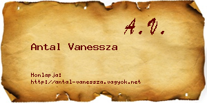 Antal Vanessza névjegykártya