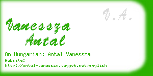 vanessza antal business card